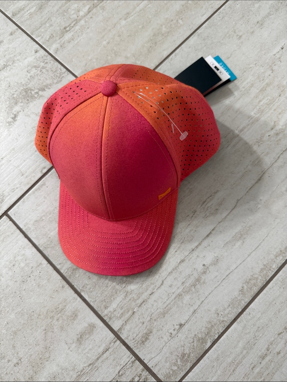 Melin Aura collectionGradient Pink-Orange Baseball Cap ..NwT